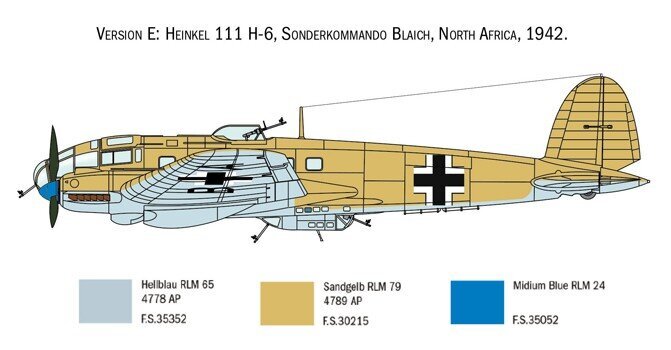 Italeri muovimalli Heinkel He 111H Battle of Britain 80. hinta ja tiedot | Pienoismallit | hobbyhall.fi