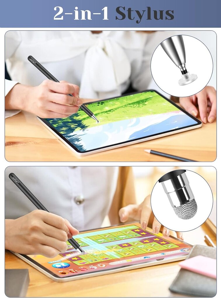 Mixoo Disc Stylus - Precision Touch, musta, Universal hinta ja tiedot | Tablettien lisätarvikkeet | hobbyhall.fi