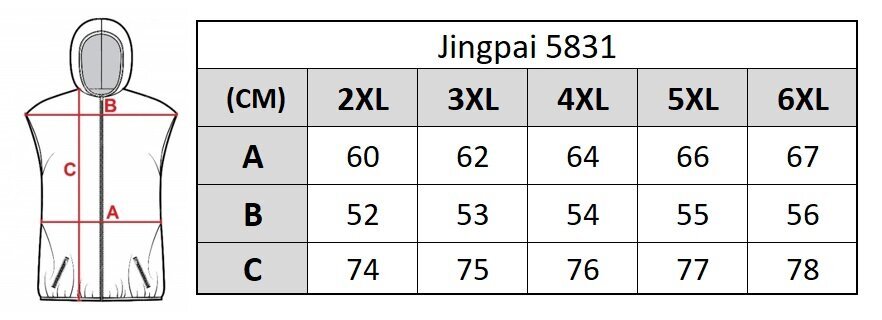 Miesten liivi Jingpai 5831, musta hinta ja tiedot | Miesten liivit | hobbyhall.fi