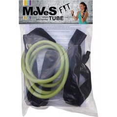 Pyöreä vastusnauha kahvoilla Moves Tube, 120 cm, keltainen hinta ja tiedot | MVS In Motion Urheilu ja vapaa-aika | hobbyhall.fi