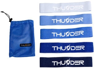 Resistanssinauhat Thunder Mini Hip Band, 5 kpl, sininen hinta ja tiedot | Vastuskuminauhat | hobbyhall.fi