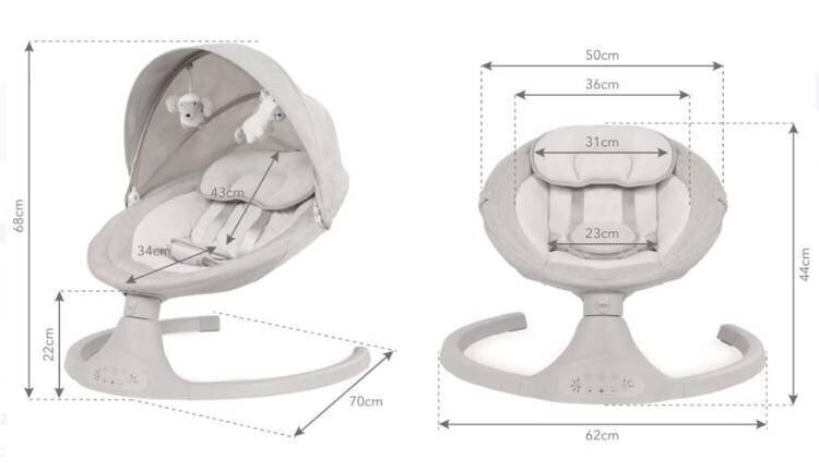 Sähkösänky Kidwell Luxi 2in1 Light Melange hinta ja tiedot | Sitterit | hobbyhall.fi