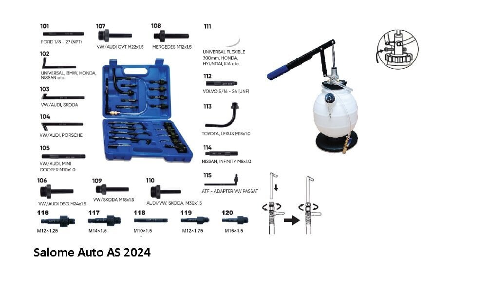 Öljypumppu 7,5L + 20 adapteria hinta ja tiedot | Lisätarvikkeet autoiluun | hobbyhall.fi