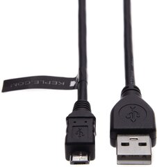 Keple Micro USB-latauskaapeli, nopea, musta, 50 cm hinta ja tiedot | Kaapelit ja adapterit | hobbyhall.fi