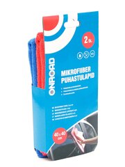 Mikrokuituliinat 2 kpl 40x40cm hinta ja tiedot | Auton puhdistusliinat ja -tarvikkeet | hobbyhall.fi