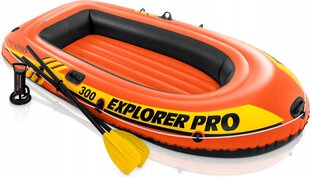 Ilmatäytteinen kolmipaikkainen vene Intex Explorer Pro 300 58358NP, oranssi, 200kg hinta ja tiedot | Veneet ja kajakit | hobbyhall.fi