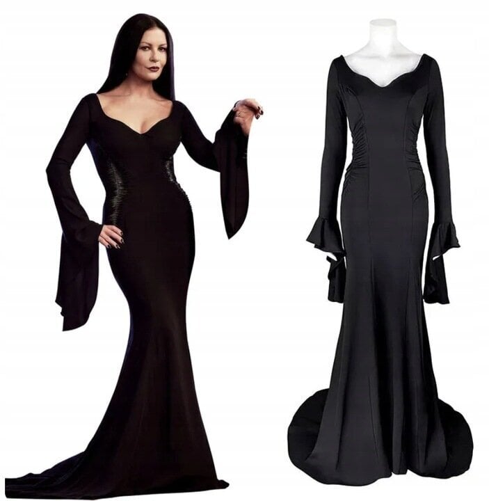 Morticia Addams puku, mekko XXL hinta ja tiedot | Naamiaisasut | hobbyhall.fi