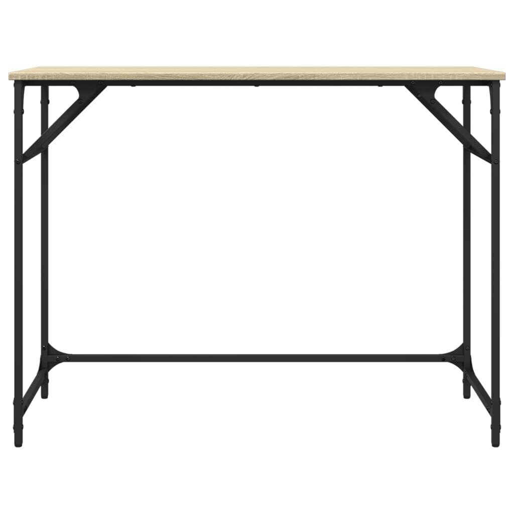 Työpöytä, tammi, 100x45x76cm, puuta ja terästä hinta ja tiedot | Tietokonepöydät ja työpöydät | hobbyhall.fi