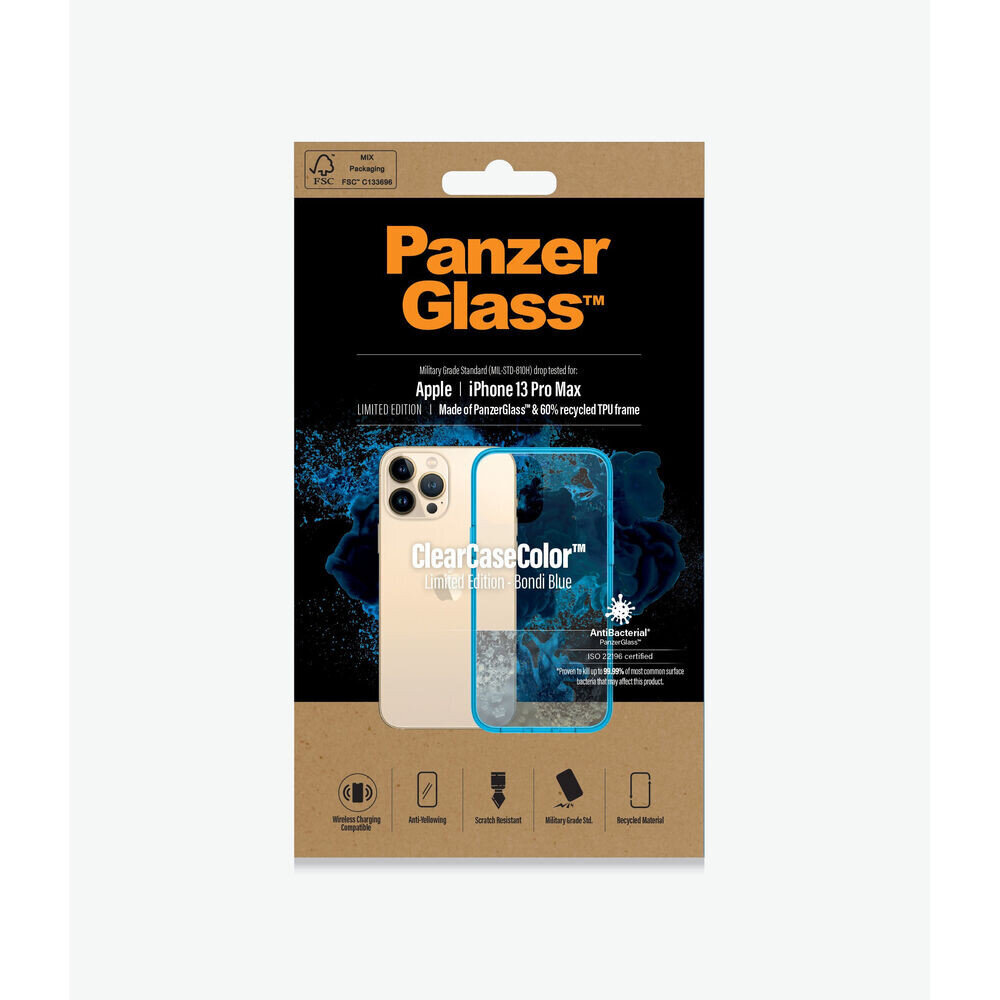 Matkapuhelinkotelo Panzer Glass Bondi Blue IPHONE 13 PRO MAX Sininen Läpinäkyvä hinta ja tiedot | Puhelimen kuoret ja kotelot | hobbyhall.fi