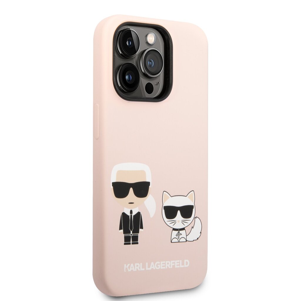 Karl Lagerfeld MagSafe Yhteensopiva Kotelo Liquid Silicone Choupette iPhone 14 Prolle, pinkki hinta ja tiedot | Puhelimen kuoret ja kotelot | hobbyhall.fi