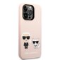 Karl Lagerfeld MagSafe Yhteensopiva Kotelo Liquid Silicone Choupette iPhone 14 Prolle, pinkki hinta ja tiedot | Puhelimen kuoret ja kotelot | hobbyhall.fi