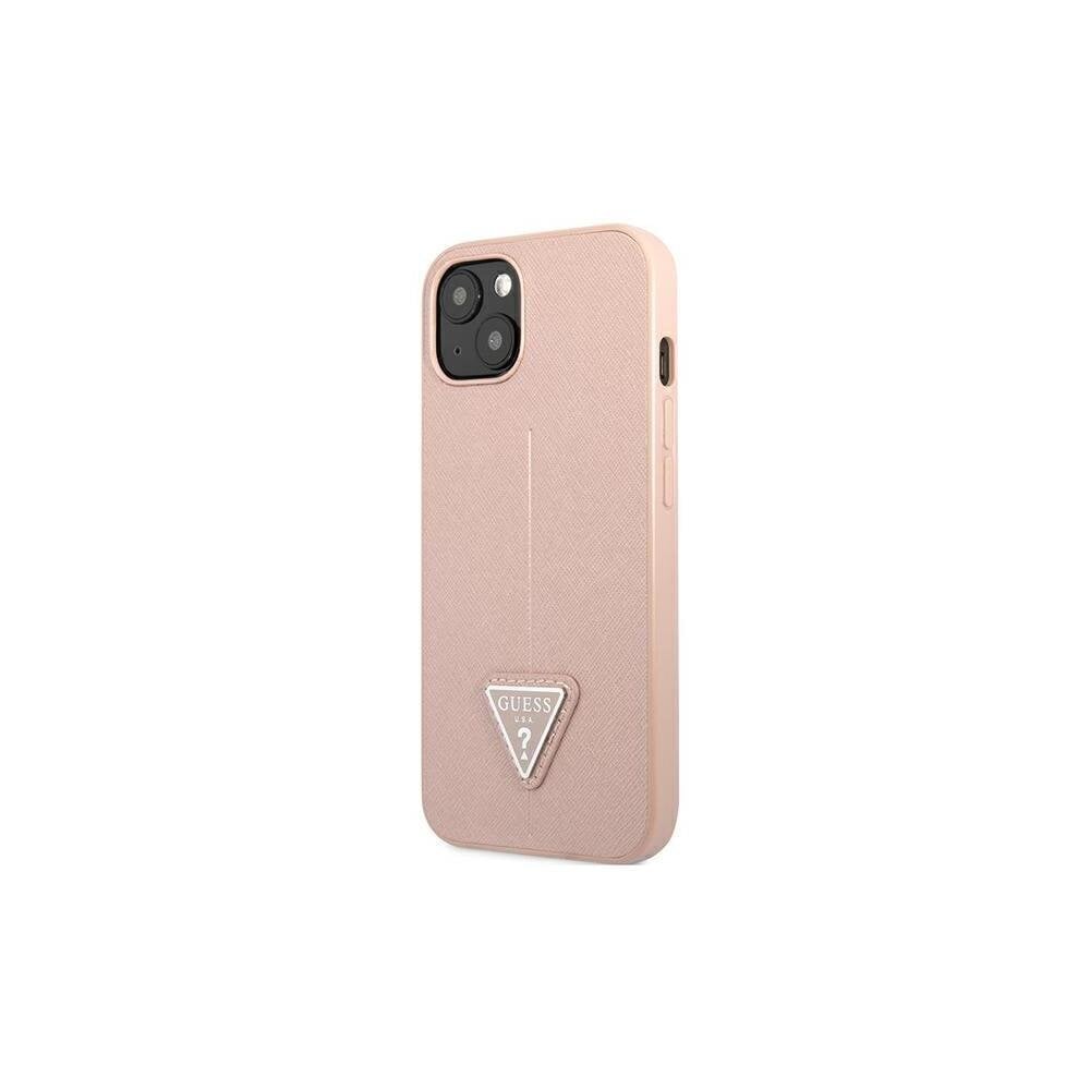 Guess iPhone 14 Plus 6,7" GUHCP14MPSATLP vaaleanpunainen HC Saffiano PU-kolmio hinta ja tiedot | Puhelimen kuoret ja kotelot | hobbyhall.fi