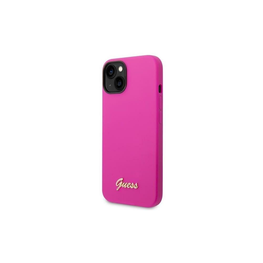 Guess iPhone 14 Pro 6.1" GUHCP14LSLSMF fuschia Vintage Gold -logo hinta ja tiedot | Puhelimen kuoret ja kotelot | hobbyhall.fi