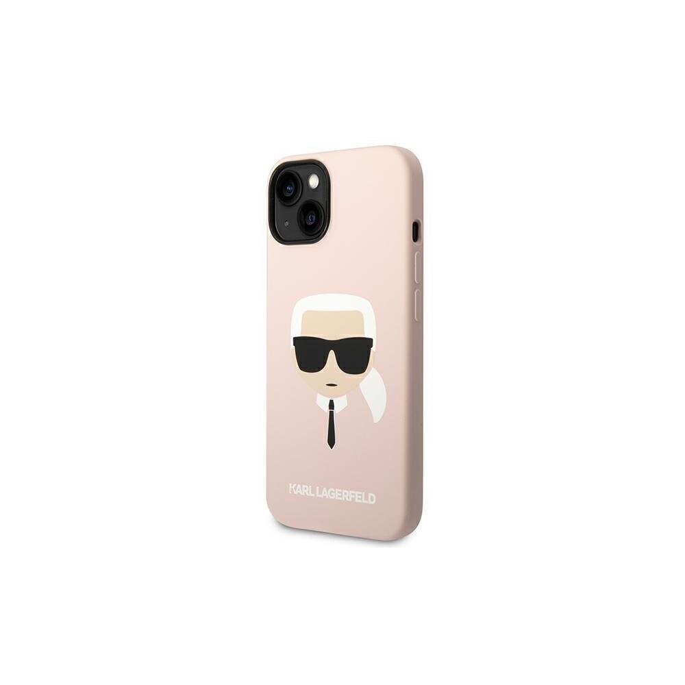 Karl Lagerfeld iPhone 14 6.1" KLHMP14SSLKHLP vaalea ruusu Karl's Head Magsafe hinta ja tiedot | Puhelimen kuoret ja kotelot | hobbyhall.fi