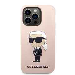 Karl Lagerfeld Nestemäinen silikoni Ikonik NFT iPhone 14 Pro Max Pink hinta ja tiedot | Puhelimen kuoret ja kotelot | hobbyhall.fi