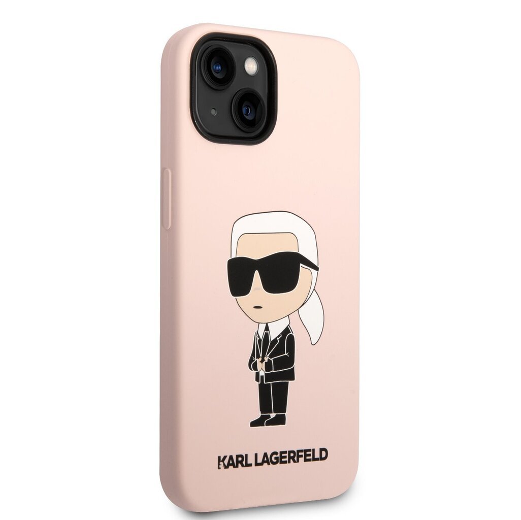 Karl Lagerfeld Nestemäinen silikoni Ikonik NFT iPhone 14 Plus Pink hinta ja tiedot | Puhelimen kuoret ja kotelot | hobbyhall.fi