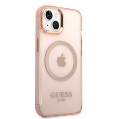 Guess Translucent MagSafe -yhteensopiva kotelo iPhone 14:lle, vaaleanpunainen hinta ja tiedot | Puhelimen kuoret ja kotelot | hobbyhall.fi