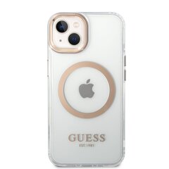 Guess Transparent MagSafe -yhteensopiva kotelo iPhone 14 Plus -puhelimelle, kulta hinta ja tiedot | Puhelimen kuoret ja kotelot | hobbyhall.fi