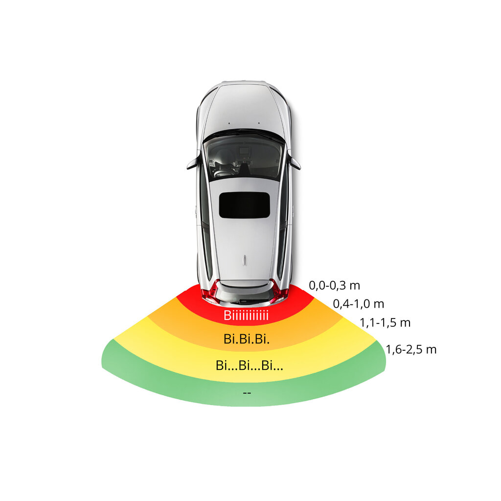 Pysäköintijärjestelmä 4 anturilla EinParts hinta ja tiedot | Peruutuskamerat ja peruutustutkat | hobbyhall.fi