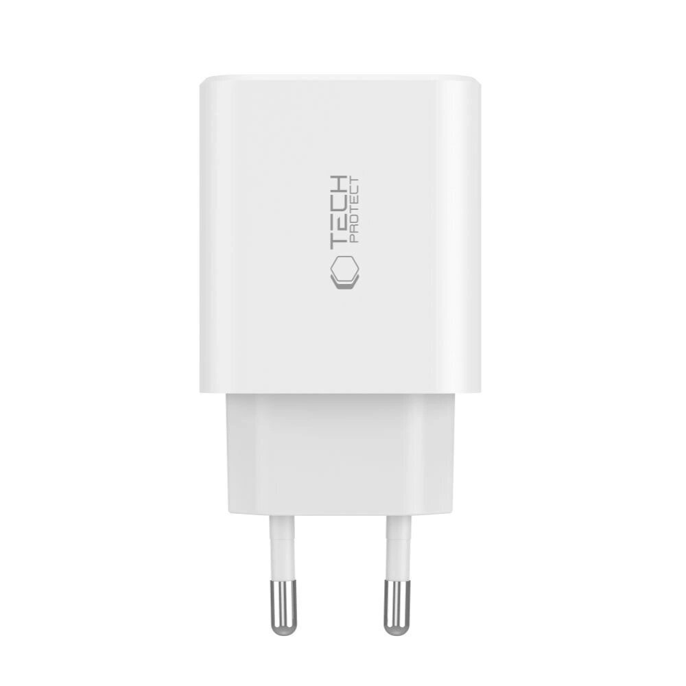 Tech-Protect NC30W verkkolaturi 2x USB-C PD 30W | USB-A QC 3.0 - musta hinta ja tiedot | Puhelimen kuoret ja kotelot | hobbyhall.fi