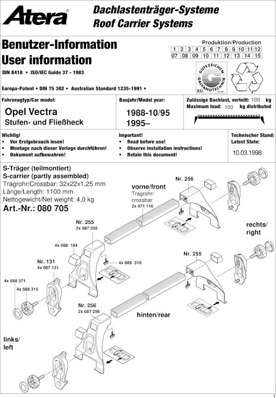 Kattokehys musta VECTRA A hinta ja tiedot | Suksiboksit | hobbyhall.fi