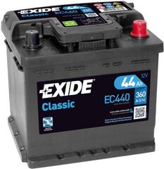 Exide Classic 44Ah360A 207x175x190-+ hinta ja tiedot | Paristot | hobbyhall.fi