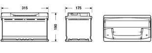 Exide Excel 80Ah 640A 315x175x190-+ hinta ja tiedot | Paristot | hobbyhall.fi