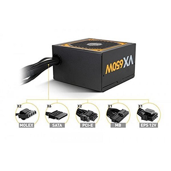 Nox NXURVX65BZ 650W hinta ja tiedot | Virtalähteet | hobbyhall.fi