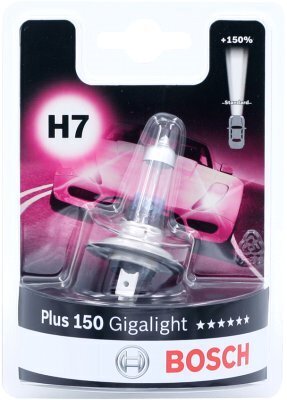 Bosch H7 12V 55W Gigalight Plus 150% 1kpl hinta ja tiedot | Polttimot | hobbyhall.fi