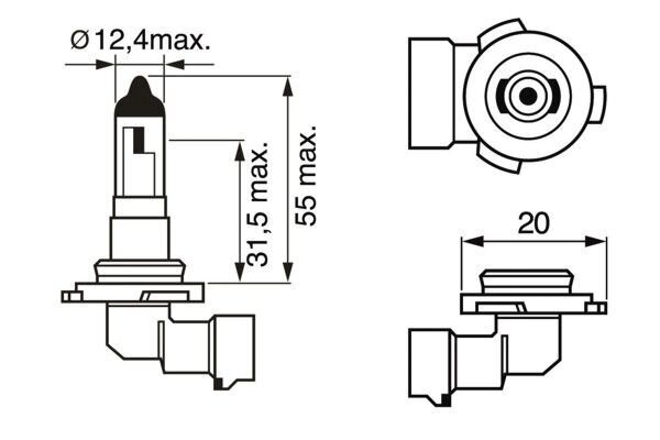 Bosch H10 12V 42W Pure Light laatikko 1kpl hinta ja tiedot | Polttimot | hobbyhall.fi