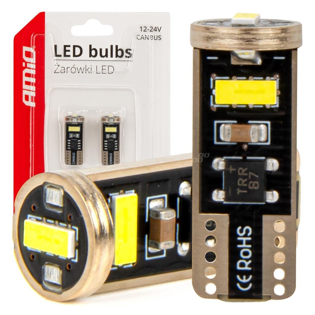 LED-lamput canbus T10e W5W 3*2055 SMD valkoinen 12/24V hinta ja tiedot | Polttimot | hobbyhall.fi