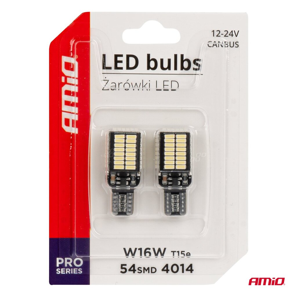 LED-lamput canbus T15e W16W 54*4014 SMD valkoinen 12/24V hinta ja tiedot | Polttimot | hobbyhall.fi