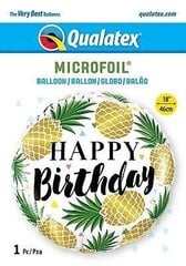 BDay Golden Pineapples Balloon hinta ja tiedot | Ilmapallot | hobbyhall.fi