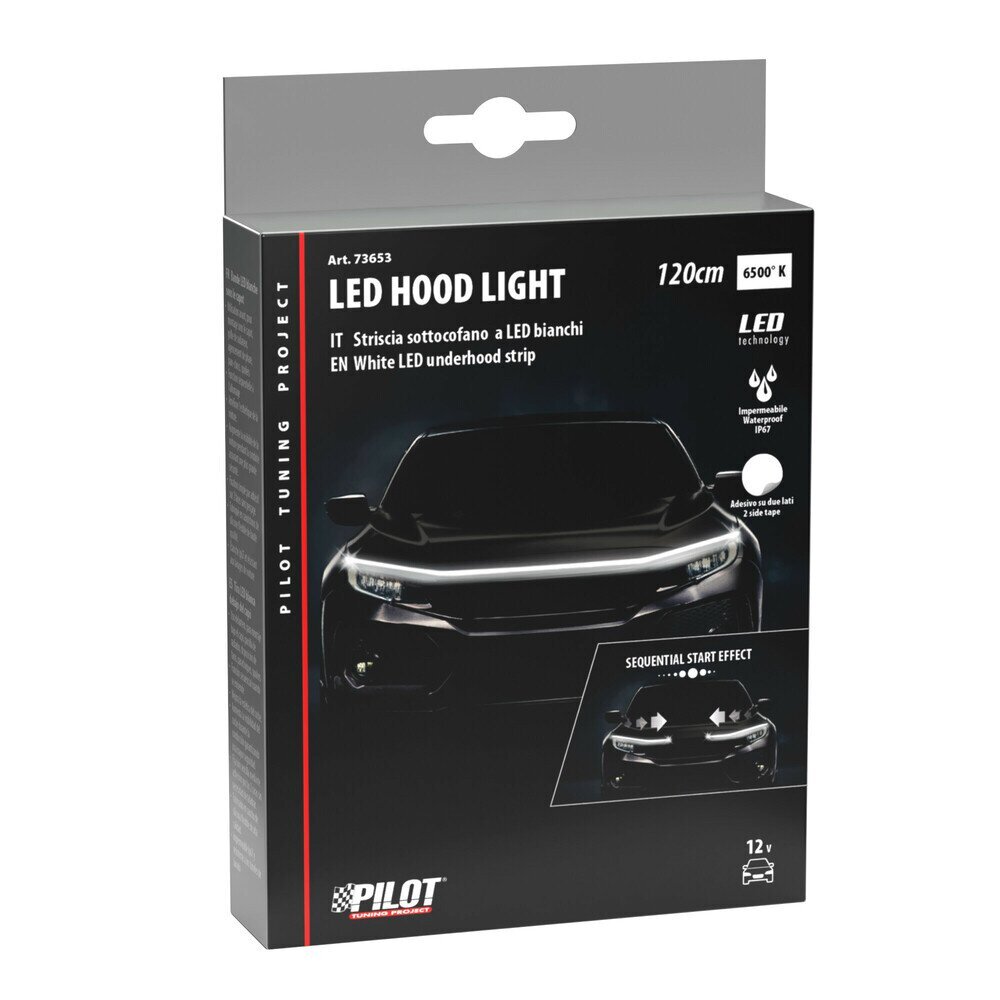 Valkoinen led-nauha konepellin alla 120 cm 12V valkoinen hinta ja tiedot | Polttimot | hobbyhall.fi