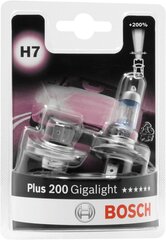 Bosch 12V H7 Plus 200 Gigalight 2kpl hinta ja tiedot | Polttimot | hobbyhall.fi