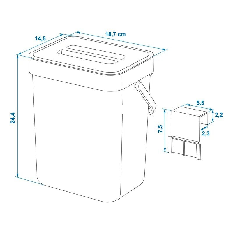 Kannen roskakori 5L asuntovaunuun hinta ja tiedot | Peräkärryt ja venetrailerit | hobbyhall.fi