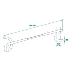 Ripustuskoukku sauvalle 26,5 cm hinta ja tiedot | Peräkärryt ja venetrailerit | hobbyhall.fi