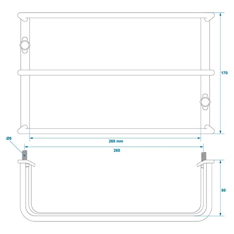 Perävaunun palosuojaus 260x170x80mm hinta ja tiedot | Peräkärryt ja venetrailerit | hobbyhall.fi