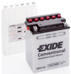 12V 14Ah YB14-A2 134x89x166+- Exide hinta ja tiedot | Moottoripyörien akut | hobbyhall.fi