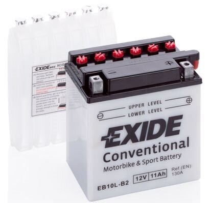 12V 11Ah YB10L-B2 135x90x145-+ Exide hinta ja tiedot | Moottoripyörien akut | hobbyhall.fi