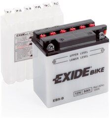 12V 9Ah YB9B 135x75x139+- Exide hinta ja tiedot | Moottoripyörien akut | hobbyhall.fi