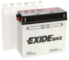 12V 19Ah 12Y16A-3A 185x81x170-+ Exide hinta ja tiedot | Moottoripyörien akut | hobbyhall.fi