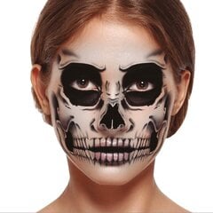 Kasvotatuointi Halloween Face Skeleton 30x14cm hinta ja tiedot | Naamiaisasut | hobbyhall.fi