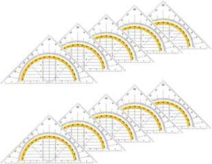 Muoviset virheet, Geometriasarja, 10 palaa hinta ja tiedot | Toimistotarvikkeet | hobbyhall.fi