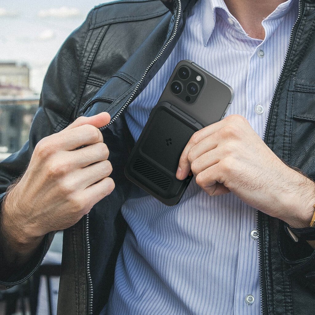 Korttikotelo Spigen LOCK FIT MagSafe, musta hinta ja tiedot | Puhelimen lisätarvikkeet | hobbyhall.fi