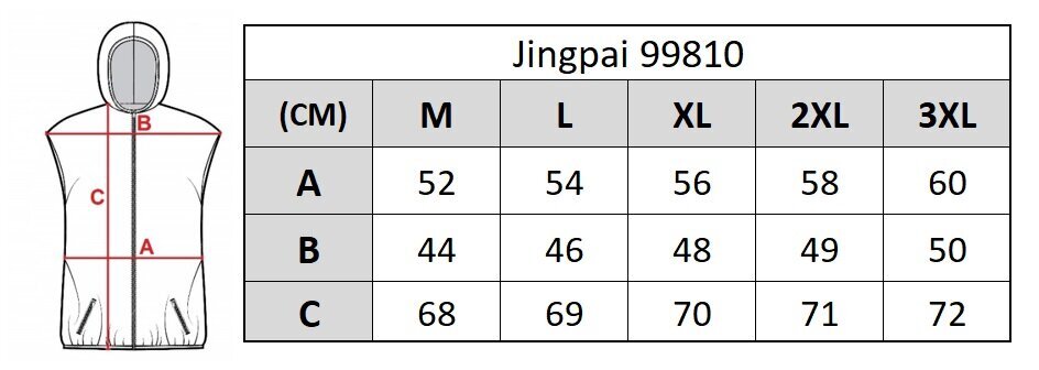 Miesten liivi Jingpai 810, keltainen hinta ja tiedot | Miesten liivit | hobbyhall.fi