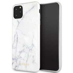 Puhelinkuori Guess GUHCN65HYMAWH Apple iPhone 11 Pro Max valkoinen marmori hinta ja tiedot | Puhelimen kuoret ja kotelot | hobbyhall.fi