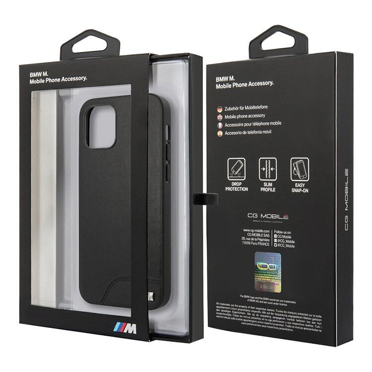 Alkuperäinen kotelo / Kotelo Apple iPhone 12 mini, BMW M Collection Nahka, musta hinta ja tiedot | Puhelimen kuoret ja kotelot | hobbyhall.fi