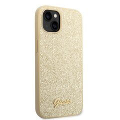 Guess PC/TPU Glitter Flakes Metal Logo Suojakuori iPhone 14 Plus:lle, kulta hinta ja tiedot | Puhelimen kuoret ja kotelot | hobbyhall.fi