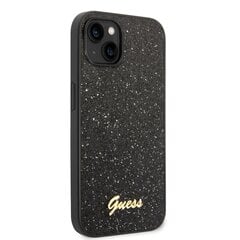 Guess PC/TPU Glitter Flakes Metal Logo Suojakuori iPhone 14 Plus:lle, musta hinta ja tiedot | Puhelimen kuoret ja kotelot | hobbyhall.fi